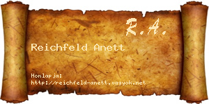 Reichfeld Anett névjegykártya